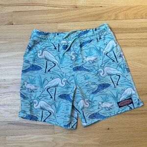 Vineyard Vines Boys Swim Trunks - Heron and Alligator Print
